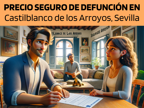 Imagen realista y panorámica al estilo Pixar que representa a un atractivo y honesto agente de seguros de 31 años con rasgos andaluces. El agente está explicando una póliza de seguro de decesos y entregando un presupuesto a una atractiva pareja de unos 36 años, también con rasgos andaluces. Están en su acogedora casa de Castilblanco de los Arroyos, Sevilla, España, con su tortuga de tierra como mascota añadiendo un toque único y hogareño a la escena. El ambiente interior refleja la calidez de un típico hogar andaluz, lleno de luz y decorado con artesanía local. El agente, mostrando profesionalidad y confianza, presenta un documento con la URL https://www.segurodedefuncion.com/ sutilmente incluida. La pareja aparece comprometida y pensativa, encapsulando un momento de toma de decisiones importantes en un entorno cómodo y familiar.