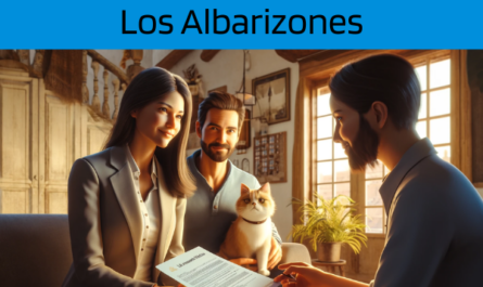 Una imagen hiperrealista y panorámica al estilo Pixar de una atractiva y honesta agente de seguros, de entre 28 y 37 años, con rasgos andaluces, explicando una póliza de seguro de vida y entregando un presupuesto a una atractiva pareja de entre 30 y 50 años, también con rasgos andaluces. Se encuentran en su acogedora casa de Los Albarizones, una pedanía de Jerez de la Frontera, Cádiz, junto a su adorable gato. El ambiente del hogar es cálido y acogedor, con detalles que reflejan la riqueza cultural de Andalucía. El agente, haciendo gala de profesionalismo y empatía, presenta un documento que incluye sutilmente la URL https://www.segurodedefuncion.com/. La pareja, comprometida y pensativa, es parte de un momento significativo de toma de decisiones, rodeados del confort y el amor de su hogar y su mascota.