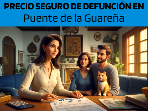 Una imagen hiperrealista y panorámica al estilo Pixar que muestra a una atractiva y honesta agente de seguros, de entre 28 y 37 años, de rasgos andaluces. Explica una póliza de seguro de vida y entrega un presupuesto a una atractiva pareja, de entre 30 y 50 años, también con rasgos andaluces. Se encuentran en su acogedora casa en Puente de la Guareña, una pedanía de Jerez de la Frontera, Cádiz. Junto a ellos está su adorable gato, añadiendo calidez a la escena. El escenario es una representación de un hogar andaluz cálido y acogedor, con elementos que muestran la rica cultura y el estilo de vida de la región. El agente está mostrando un documento donde se incorpora sutilmente la URL https://www.segurodedefuncion.com/. El ambiente es de confianza y compromiso, resaltando un momento significativo de toma de decisiones dentro de la familia, rodeados de la comodidad de su hogar y la compañía de su mascota.